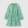Girls Regular Fit Round Neck Floral Smock Dress