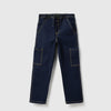 Boys Solid Straight Fit Rinse Wash Denim Jeans