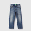Boys Solid Straight Fit Jeans