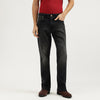 Men Solid Bootcut Fit Faded Boomerang Jeans