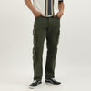 Men Solid Straight Fit Cargo Trousers