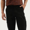 Men Solid Straight Fit Cargo Pants