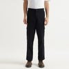 Men Solid Straight Fit Cotton Cargo Trousers
