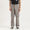 Men Solid Straight Fit Diagonal Patch Pocket Cargo Trackpants