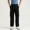 Men Solid Straight Fit Cargo Mix Pocket Trousers