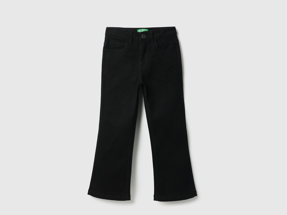 Girls Solid Bootcut Fit Jeans