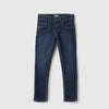 Boys Solid Slim Fit Basic Scrapping Denim Jeans
