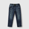 Boys Splatter Regular Fit Dark Wash Denim Jeans