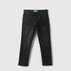 Boys Solid Slim Fit Knit Denim Jeans