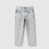 Boys Solid Straight Fit Washed Denim Jeans
