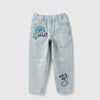 Boys Solid Slouchy Fit Grafitti Vibe Denim Jeans