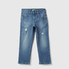 Boys Embroidery Straight Fit Jeans