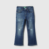 Boys Solid Bootcut Fit Denim Jeans