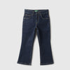 Boys Solid Bootcut Fit Rinse Wash Denim Jeans