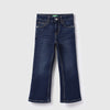 Girls Solid Boot-Leg Fit Jeans