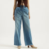 Women Solid Wide Leg Fit Jeans