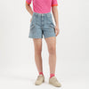 Women Solid Regular Fit Utility Denim Shorts