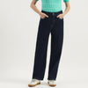 Women Solid Wide Leg Fit Raw Wash Denim Jeans