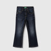 Boys Solid Bootcut Fit Dark Wash Denim Jeans