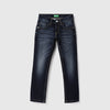 Boys Solid Slim Fit Dark Wash Denim Jeans