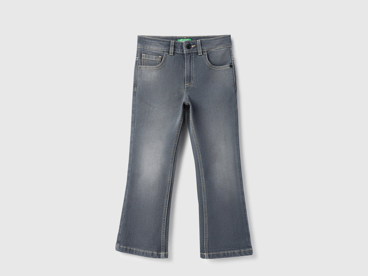 Boys Solid Bootcut Fit Denim Washed Jeans