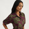 Women Spread Collar Floral Stylised Short Shirt Dress