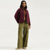Women Solid Easy Pull On Washed Cargo Pants