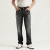 Men Solid Straight Fit Faded Knit Jeans