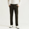 Men Solid Slim Fit Diagonal Twill Knit Trousers