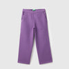 Girls Solid Regular Fit Crinkle Trousers