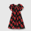 Girls Regular Fit Round Neck Floral Print Dress