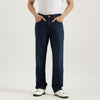 Men Solid Comfort Fit Dark Wash Cross Hatch Jeans
