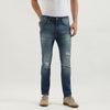 Men Solid Low Crotch Fit Ribbed Jeans