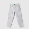Solid Loose Fit Loop Details Cargo Pants
