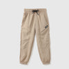 Boys Solid Jogger Fit Hustle Badge Nylon Joggers