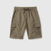 Boys Solid Regular Fit Nylon Elasticated Mesh Pocket Shorts