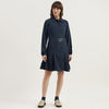 Women Spread Collar Abstract Shirt Dress