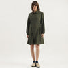 Women Spread Collar Abstract Shirt Dress