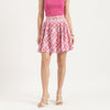 Women Checkered Short Pleated Flannel Skirt