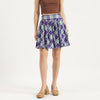 Women Checkered Short Pleated Flannel Skirt