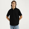Men Relaxed Fit Spread Collar Textured Shirt