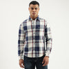Men Regular Fit Spread Collar Checkered Shirt
