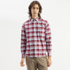 Men Regular Fit Button Down Checkered Oxford Shirt
