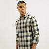 Men Regular Fit Spread Collar Plad Checks Shirt
