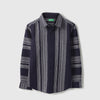 Boys Regular Fit Spread Collar Striped Shirt