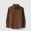 Boys Regular Fit Spread Collar Corduroy Shirt