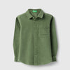 Boys Regular Fit Spread Collar Corduroy Shirt
