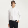 Men Regular Fit Spread Collar Striped Dobby Dress Shirt