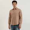 Men Regular Fit Spread Collar Solid Shirt