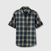 Regular Fit Spread Collar Checkered Shirt
